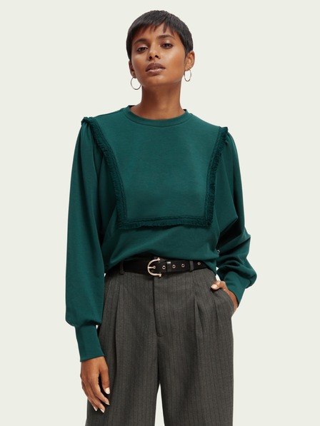 Scotch & Soda Dunkelgrünes Damen-Sweatshirt Scotch & Soda