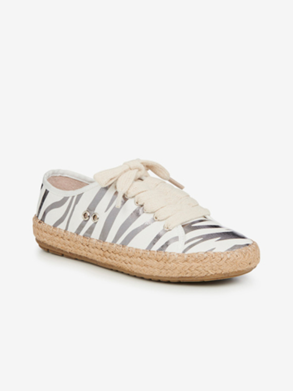 EMU Australia Weiße Damen Emu Australia Agonis Zebra Weiße Turnschuhe