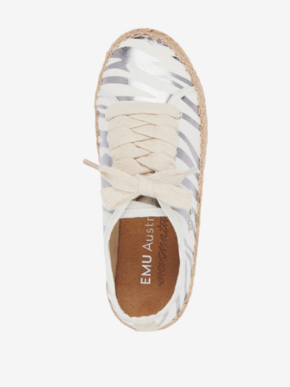 EMU Australia Weiße Damen Emu Australia Agonis Zebra Weiße Turnschuhe