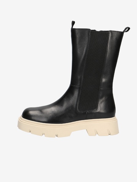 Caprice Schwarze Leder-Chelsea-Stiefel Caprice