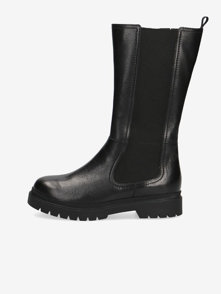 Caprice Schwarze Damen Caprice Lederstiefel