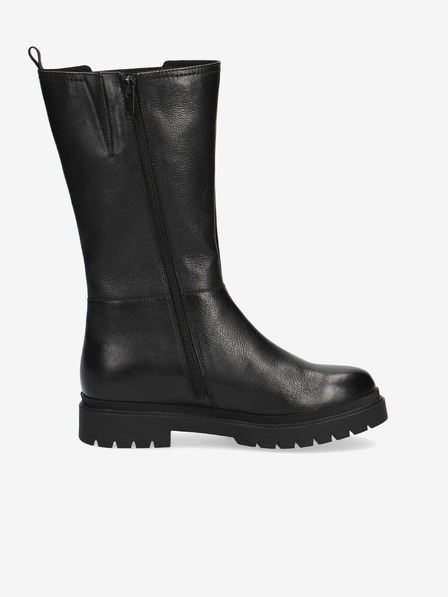 Caprice Schwarze Damen Caprice Lederstiefel