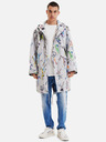 Desigual Hellgrauer Desigual Fele gemusterter Parka für Herren mit abnehmbarem Innenfutter