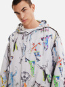 Desigual Hellgrauer Desigual Fele gemusterter Parka für Herren mit abnehmbarem Innenfutter
