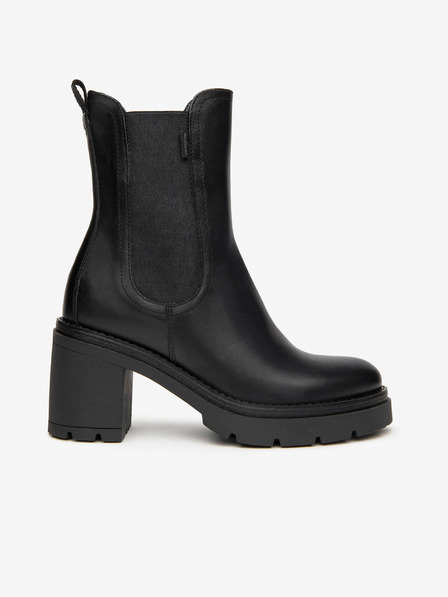 Nero Giardini Schwarze Chelseastiefel aus Leder mit Absatz Nero Giardini