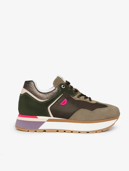 Nero Giardini Grüne und braune Damen-Sneakers aus Wildleder Nero Giardini