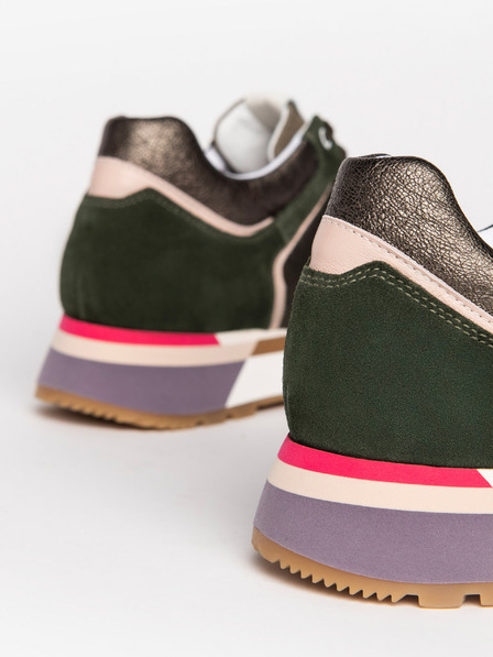 Nero Giardini Grüne und braune Damen-Sneakers aus Wildleder Nero Giardini