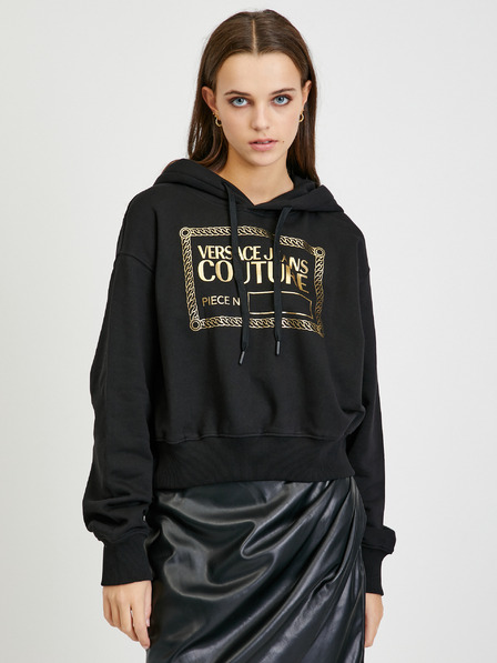 Versace Jeans Couture Schwarzer Damen Versace Jeans Couture Hoodie