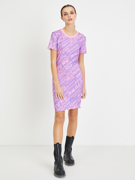 Versace Jeans Couture Versace Jeans Couture hellviolett gemustertes Etuikleid