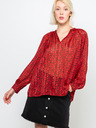CAMAIEU Rot gemusterte Bluse CAMAIEU