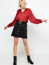 CAMAIEU Rot gemusterte Bluse CAMAIEU
