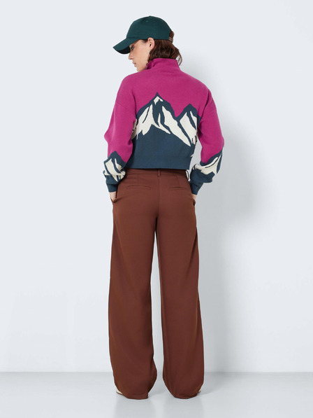 Noisy May Blau und rosa gemusterter Pullover Noisy May Peaks