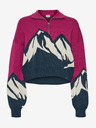Noisy May Blau und rosa gemusterter Pullover Noisy May Peaks