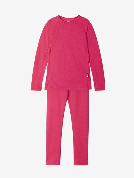 Reima Dunkelrosafarbenes Reima Lani Funktions-T-Shirt und Hosen-Set für Mädchen