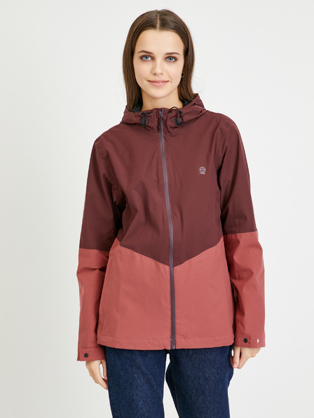Wrangler Wrangler Burgunderfarbene Winterjacke mit Kapuze für Damen