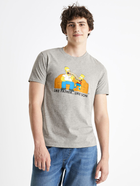 Celio Graues Herren Celio Die Simpsons T-Shirt