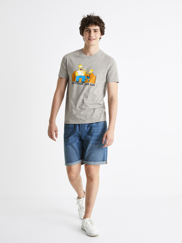 Celio Graues Herren Celio Die Simpsons T-Shirt