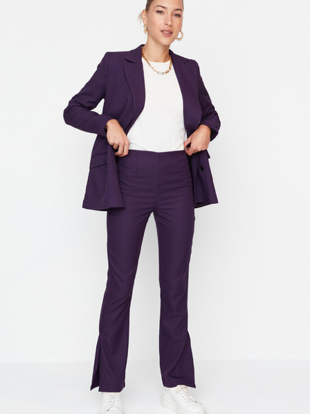 Trendyol Lila Damenhose mit Schlitzen Trendyol