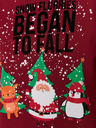 Trendyol Burgunderfarbenes Damen-Weihnachts-Sweatshirt Trendyol