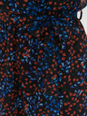 Trendyol Blau-schwarzes geblümtes Damenkleid mit Krawatte Trendyol