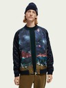 Scotch & Soda Dunkelblaue gemusterte Herrenjacke Scotch & Soda