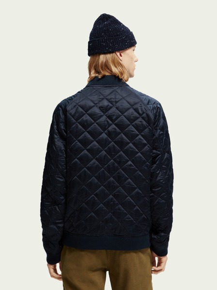Scotch & Soda Dunkelblaue gemusterte Herrenjacke Scotch & Soda