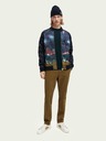 Scotch & Soda Dunkelblaue gemusterte Herrenjacke Scotch & Soda