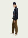 Scotch & Soda Dunkelblaue gemusterte Herrenjacke Scotch & Soda