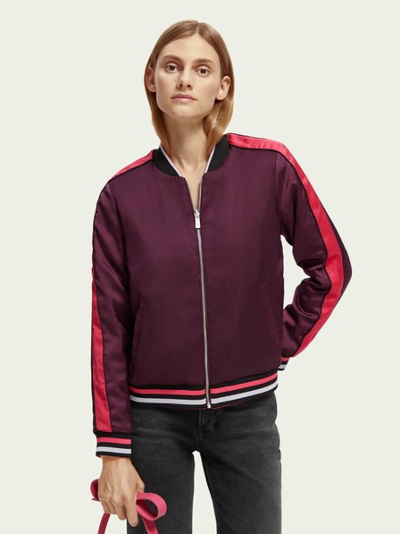 Scotch & Soda Lila gemusterte Damen-Wendejacke Scotch & Soda