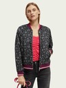 Scotch & Soda Lila gemusterte Damen-Wendejacke Scotch & Soda