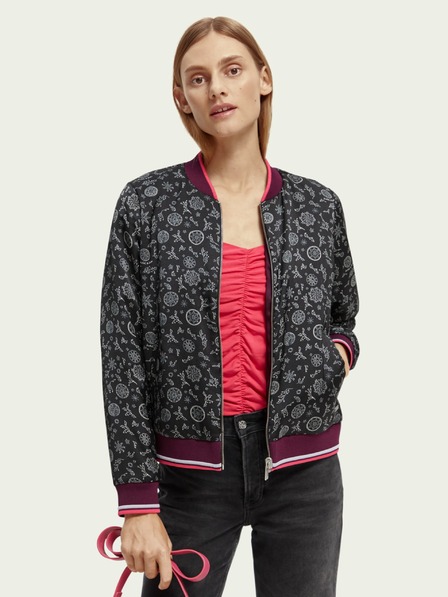 Scotch & Soda Lila gemusterte Damen-Wendejacke Scotch & Soda
