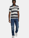 Desigual Desigual TS Julien schwarz-weiß gestreiftes Poloshirt für Herren
