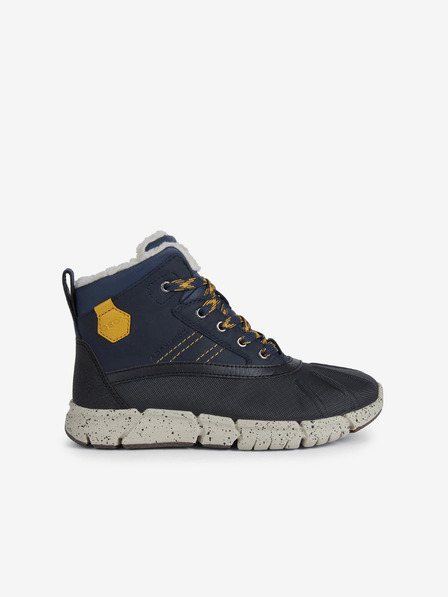 Geox Dunkelblaue Kunstfell-Stiefeletten für Jungen Geox Flexyper