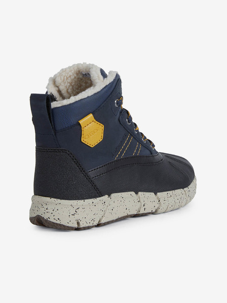 Geox Dunkelblaue Kunstfell-Stiefeletten für Jungen Geox Flexyper