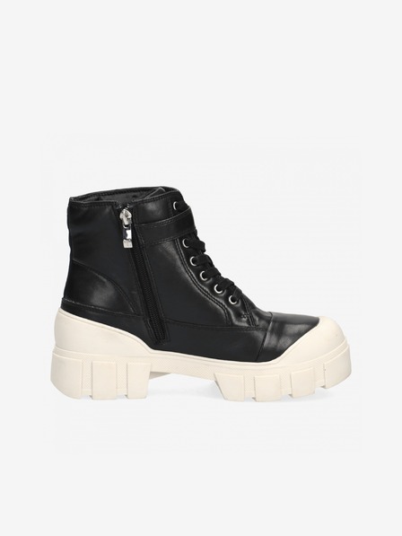 Caprice Schwarze Damen Plateau-Stiefel aus Leder von Caprice