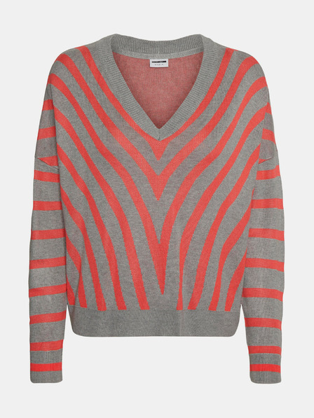 Noisy May Rot und grau gestreifter Oversize-Pullover Noisy May Astot
