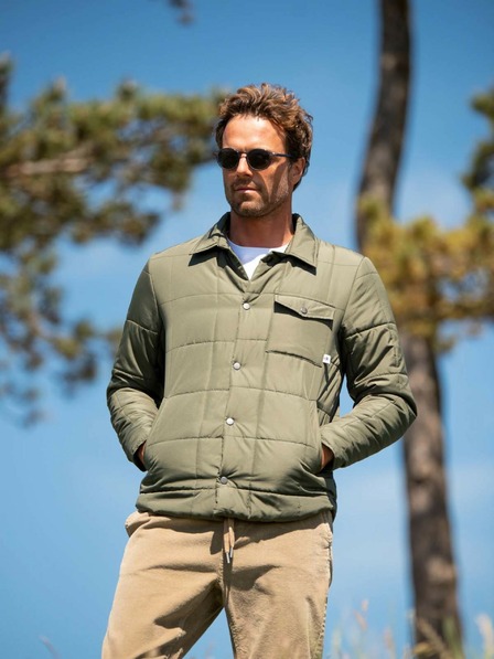 Brakeburn Khakifarbenes Herren-Leichtgewichtsshirt Jacke Brakeburn