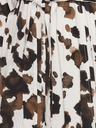 ICHI Weiß gemustertes Hemdkleid mit Krawatte ICHI