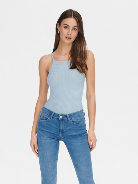 Jacqueline de Yong Hellblaues geripptes Tank-Top JDY Fransiska