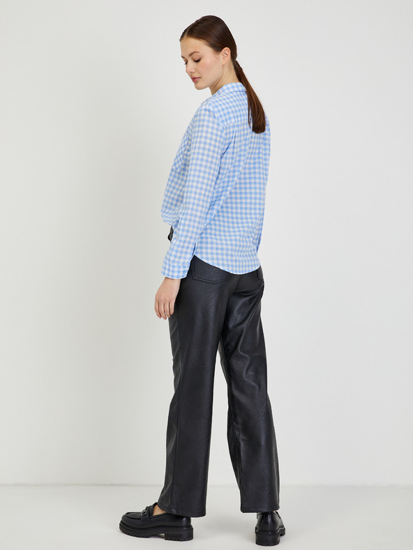 Orsay Hellblau kariertes Damenhemd ORSAY