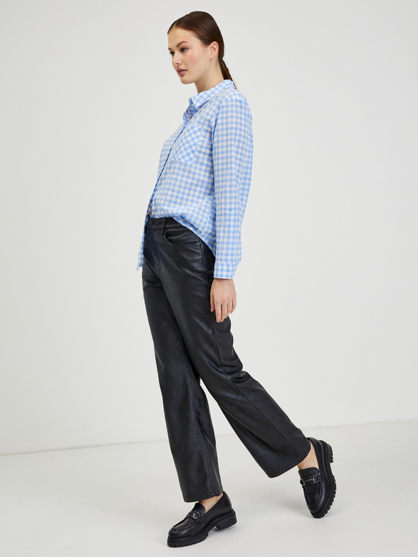 Orsay Hellblau kariertes Damenhemd ORSAY