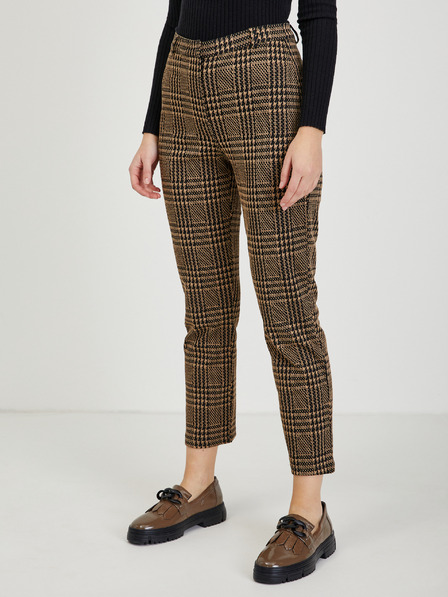 Orsay Braune karierte Damenhose ORSAY