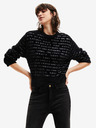 Desigual Schwarzer Desigual I Wonder Kurzpullover für Damen