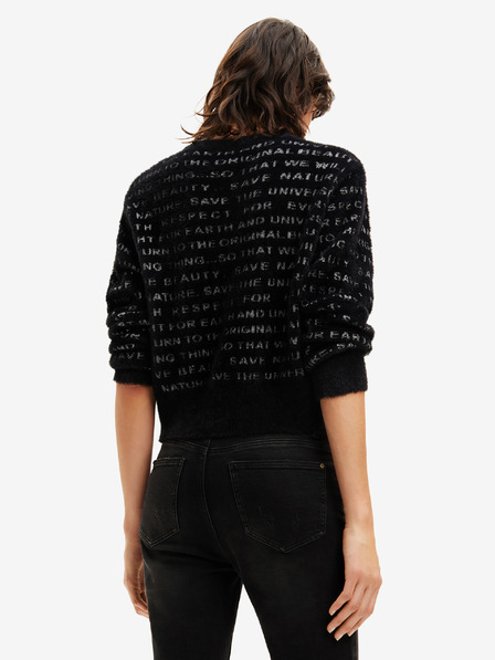 Desigual Schwarzer Desigual I Wonder Kurzpullover für Damen