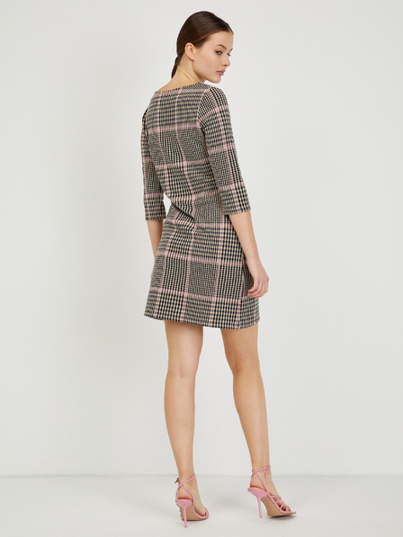 Orsay Rosa-schwarz kariertes Kleid ORSAY