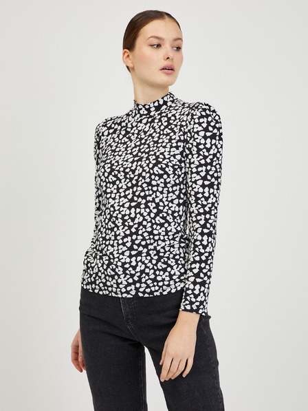 Orsay Weiß-schwarzes gemustertes Damen T-Shirt ORSAY Paisy