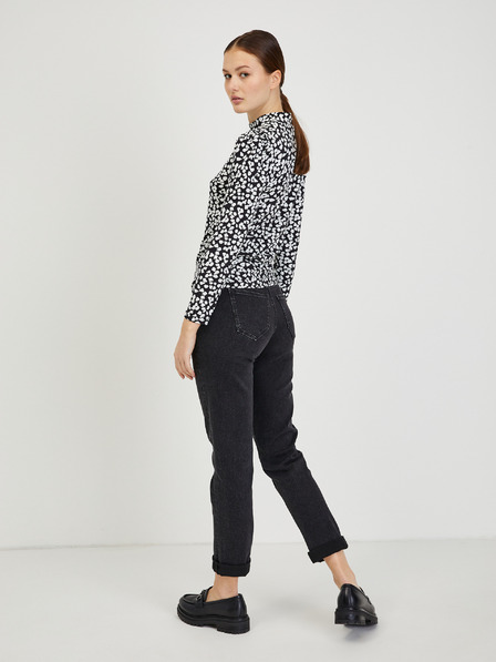 Orsay Weiß-schwarzes gemustertes Damen T-Shirt ORSAY Paisy