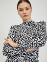 Orsay Weiß-schwarzes gemustertes Damen T-Shirt ORSAY Paisy
