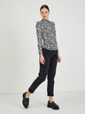 Orsay Weiß-schwarzes gemustertes Damen T-Shirt ORSAY Paisy