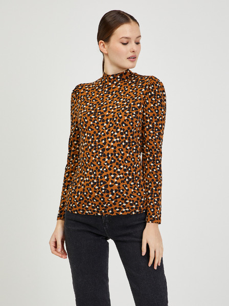 Orsay Braunes gemustertes Damen T-Shirt ORSAY Paisy